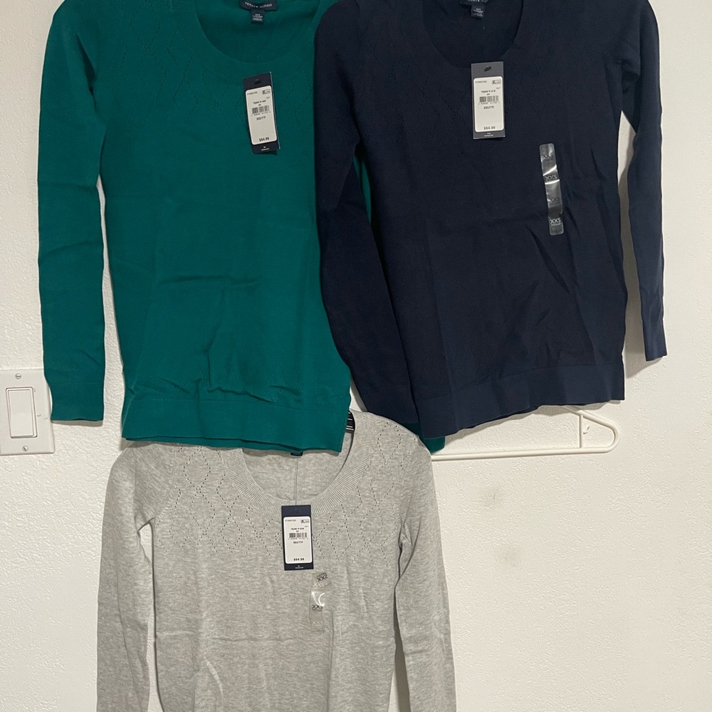 Tommy Hilfiger Women's Sweaters - Teal, Navy, Gray